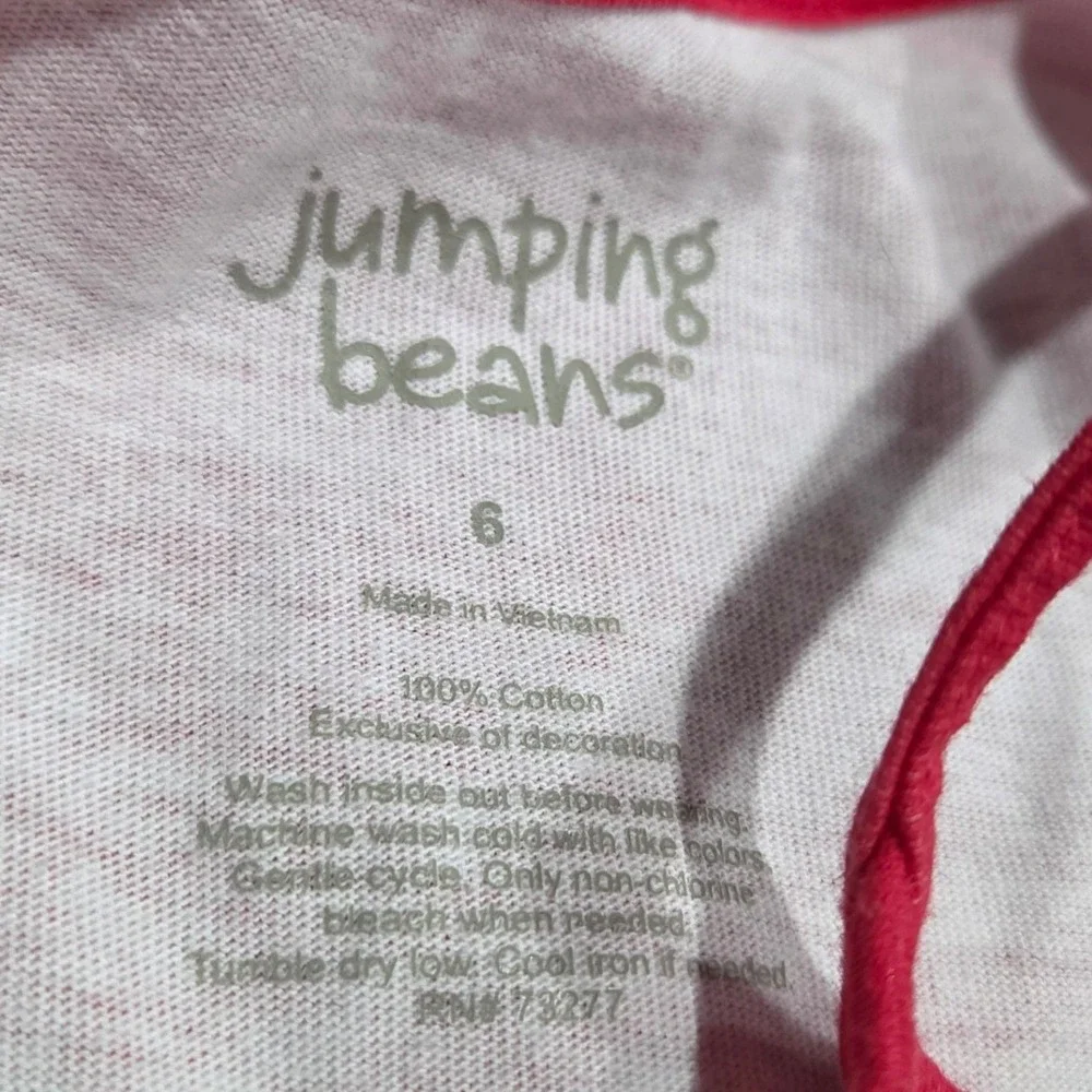 Jumping Beans Girls Size 6 Red White Blue Tie Dye Patriotic Cotton Jersey Dress